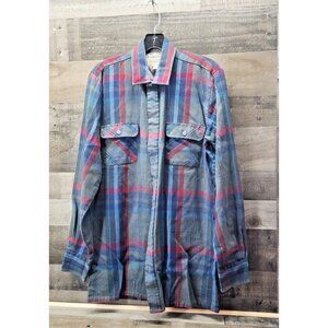 Vintage Arrow Sportswear Men's Long-sleeved Flannel Shirt sz M